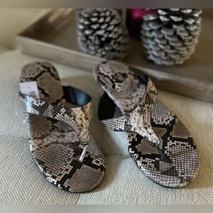 Torrid Snake Print Sandals - Black and Tan